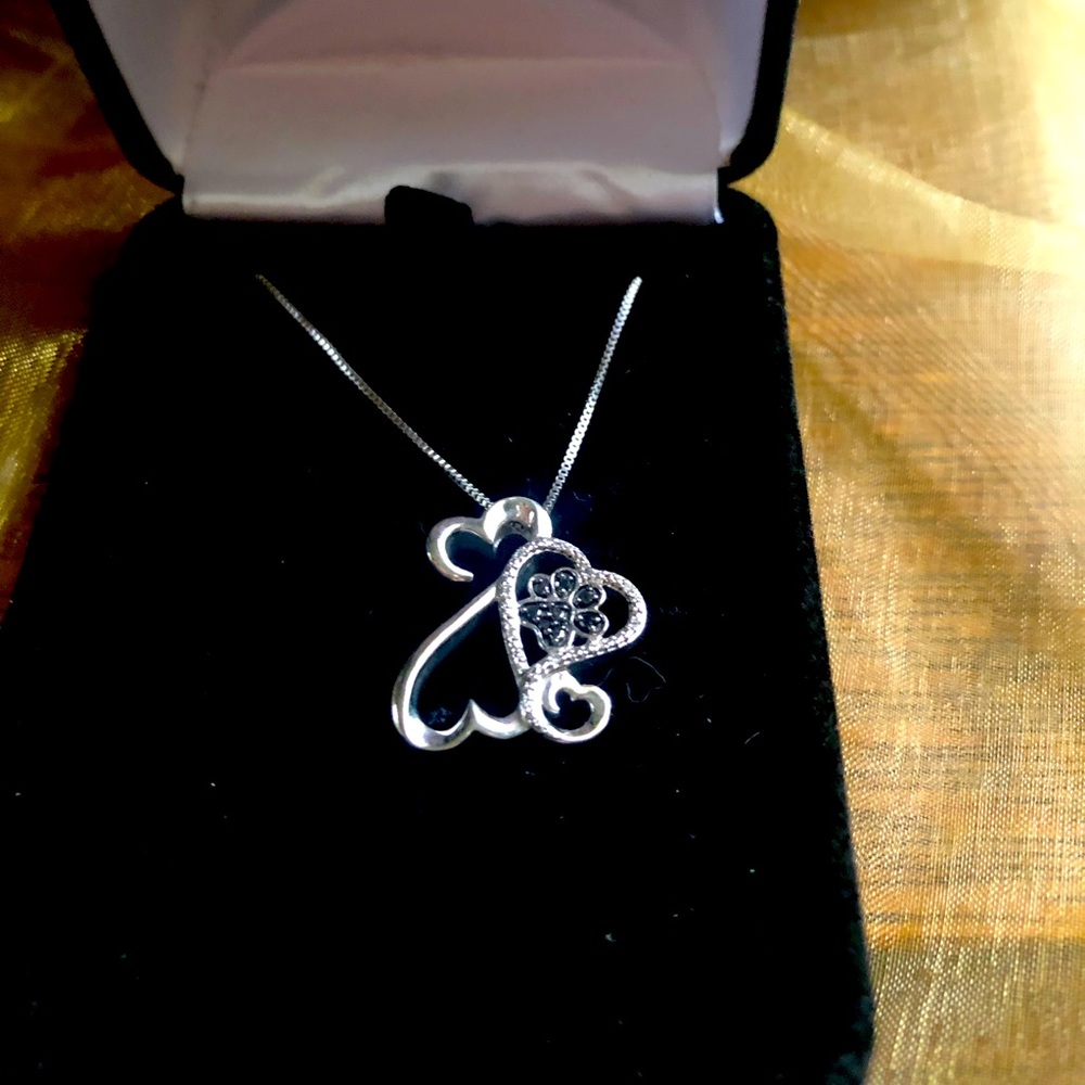 Jane Seymour open hearts pet paw necklace